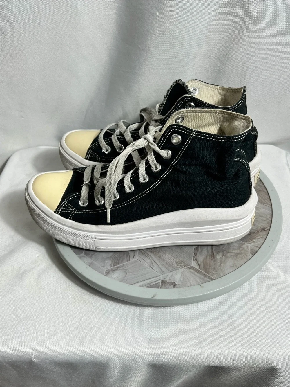 Converse Chuck Taylor All Star Move Platform High Top Black White Women’s Size 9 - Picture 2 of 9